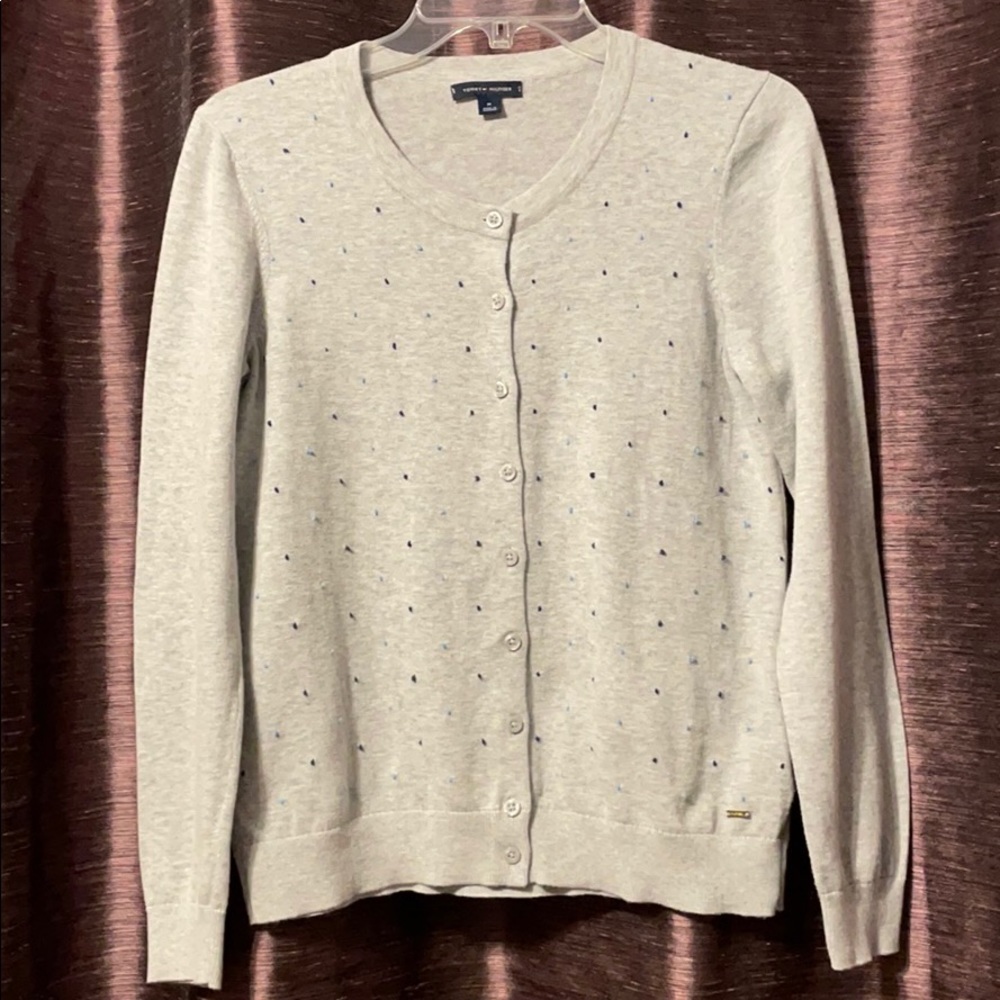 Tommy Hilfiger gray sweater/cardigan.Size M.